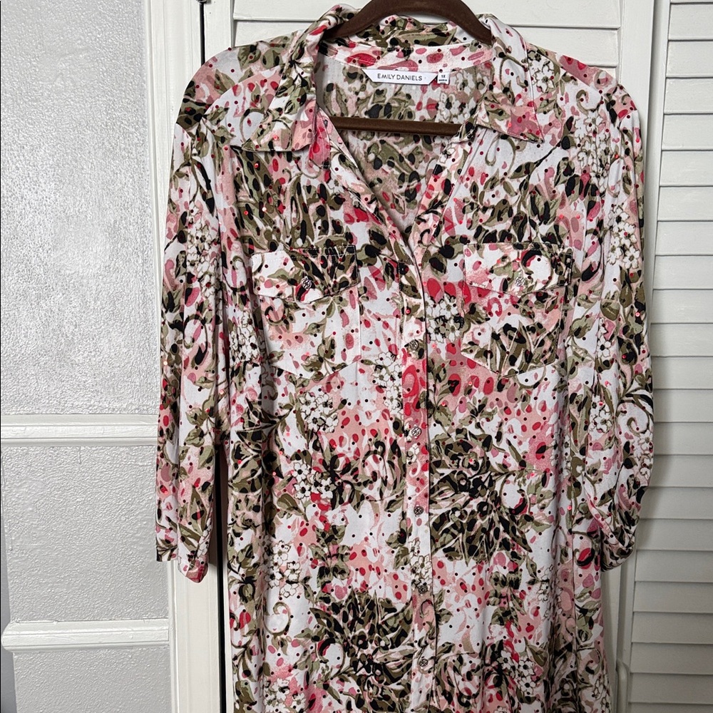 Ramy Brook Women's Pink and Green Blouse